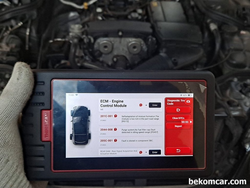 벤츠 E200K W211, 201C-001 농후고장코드|베콤카 (bekomcar.com)