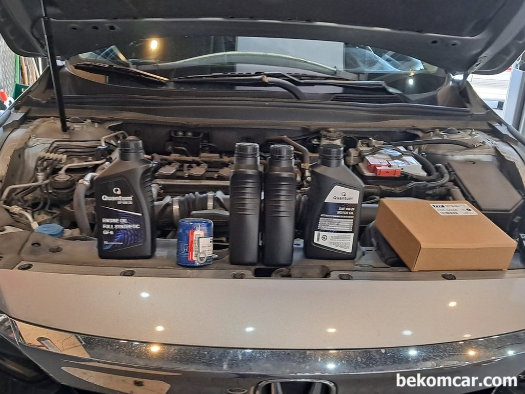 혼다 어코드 2019 엔진오일교환 및 진단기 기본점검|贝科姆汽车 (bekomcar)