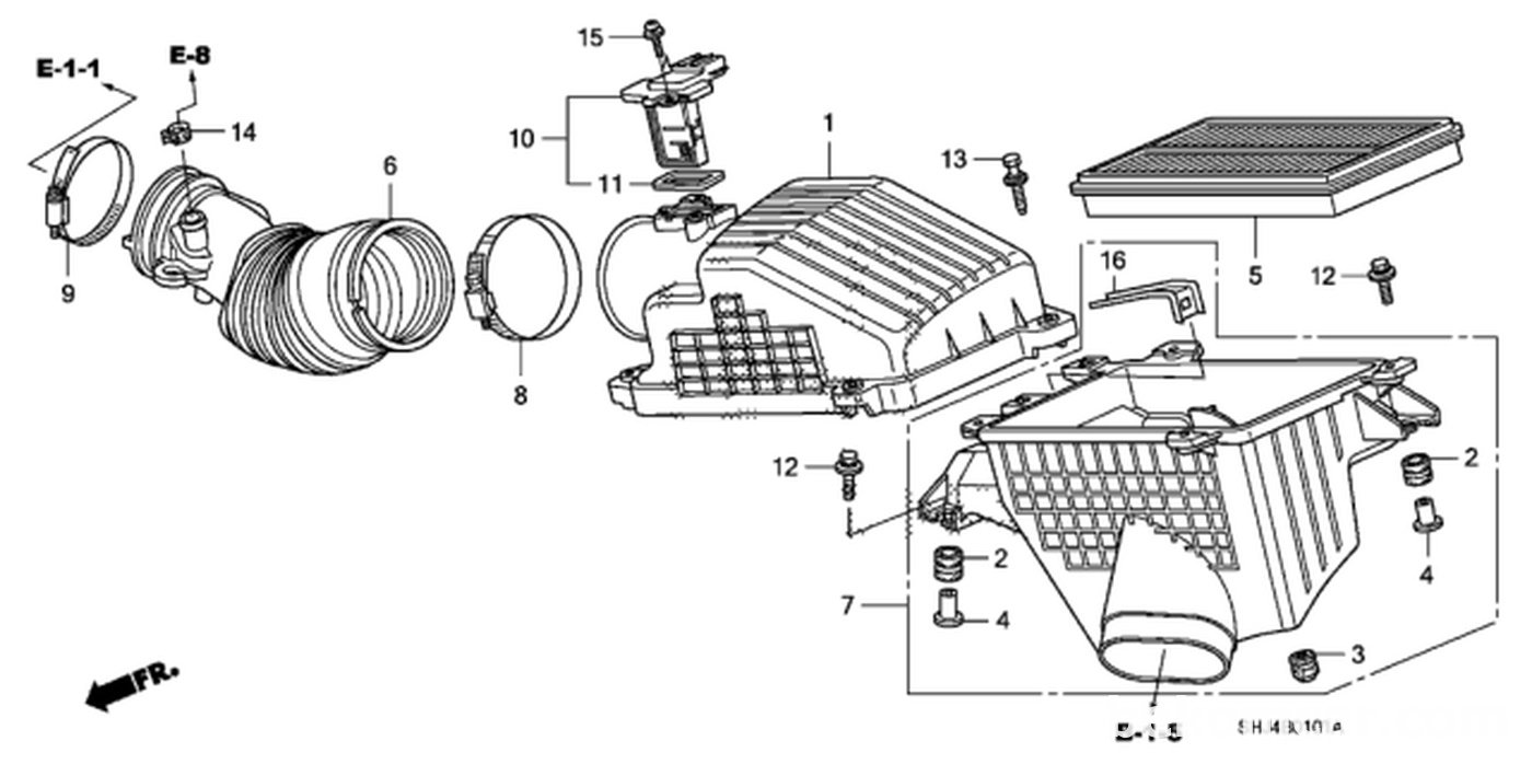 #6. 17228-RGL-A11. Tube, Air Flow
#10. 37980-RNA-A01. Mass Air Flow Sensor|베콤카 (bekomcar.com)