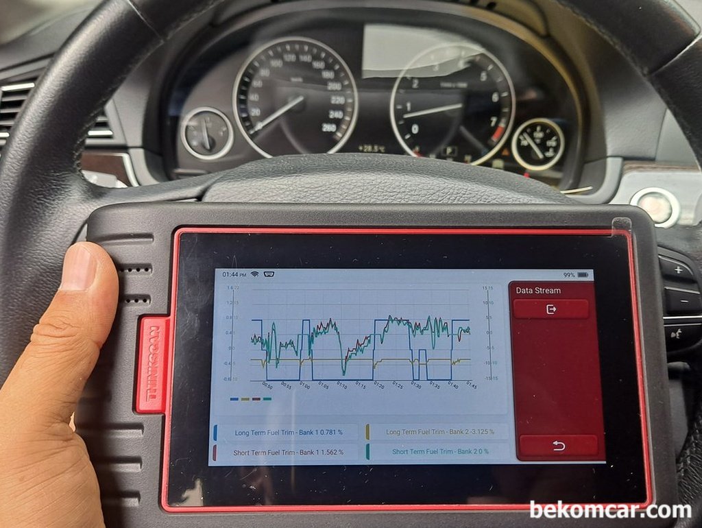 BMW530i F10 진단기 건강검진보고서 연료보정값.|bekomcar.com