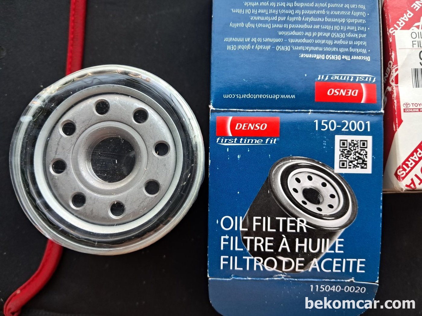 OEM 업체인 덴소 오일필터를 권장한다.|베콤카 (bekomcar.com)