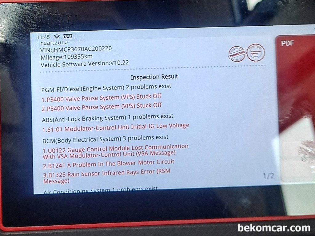 혼다 어코드 P3400고장코드, 엔진오일부터 점검하자|베콤카 (bekomcar.com)
