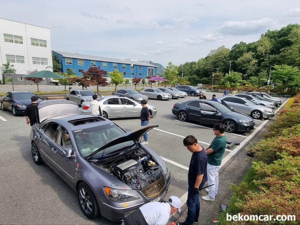 혼다클럽 대전 정모, 서로 차량점검에 바쁘다|ベコムカー (bekomcar)