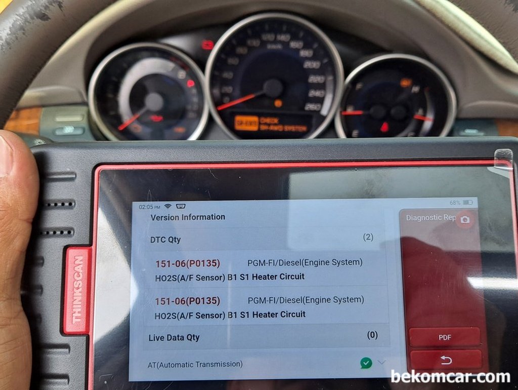레전드 2007 P0135 고장코드, B1S1 열선고장|ベコムカー (bekomcar)