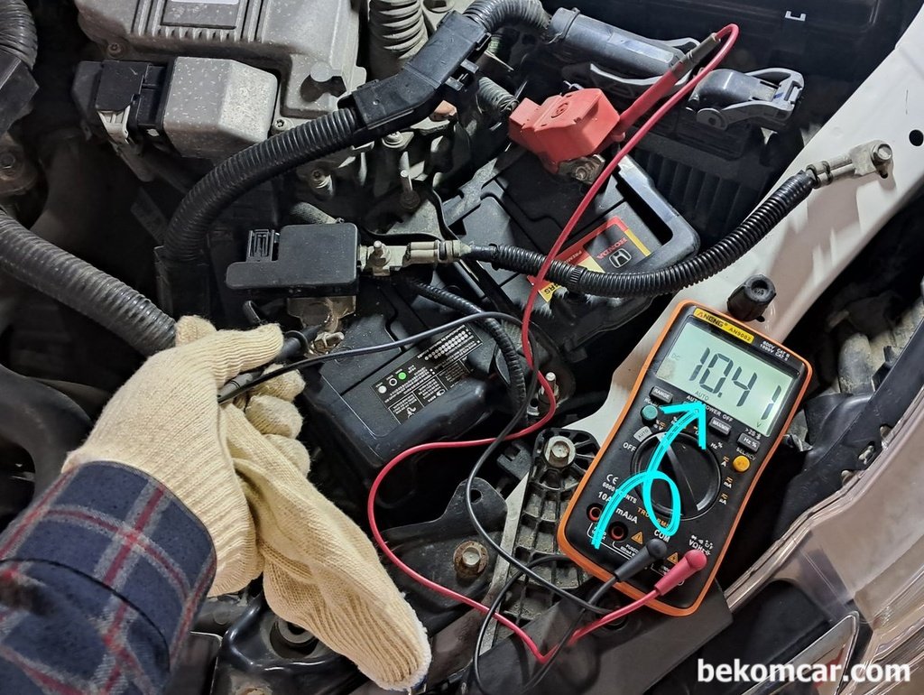 중고차 구매점검 배터리 전압측정, 혼다 어코드 사례|베콤카 (bekomcar.com)