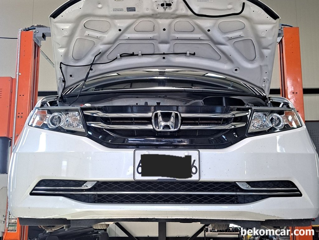 오딧세이 엔진오일교환 마무리 작업|贝科姆汽车 (bekomcar)