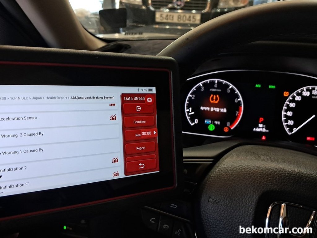 ABS 고장코드 C0077-78, '타이어 공기압 낮음' 체크등 표시|베콤카 (bekomcar.com)
