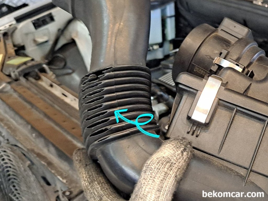 에어필터연결되는 에어덕 크랙, BMW X5 E53|베콤카 (bekomcar.com)