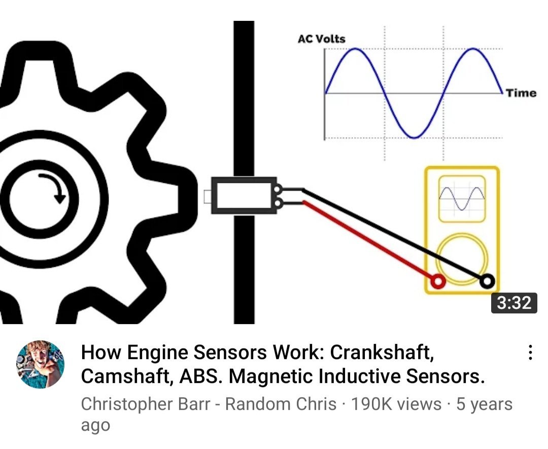 ABS 휠 스피드센서 작동상태 점검, 휠스피드센서 원리 도면 ㅡ 출처 유투브, Christopher Barr, How Engine Sensors Work: Crankshaft, Camshaft, ABS. Magnetic Inductive Sensors.|bekomcar.com