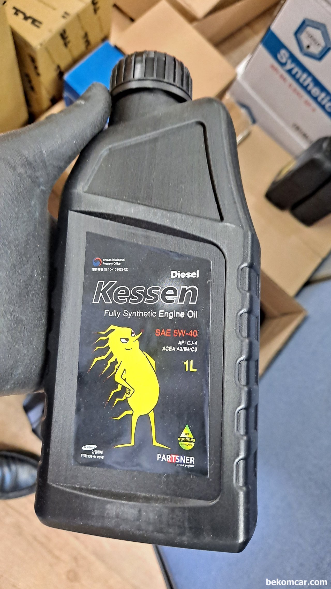 국내기업이 출시한 Kessen 엔진오일이다., |베콤카 (bekomcar.com)