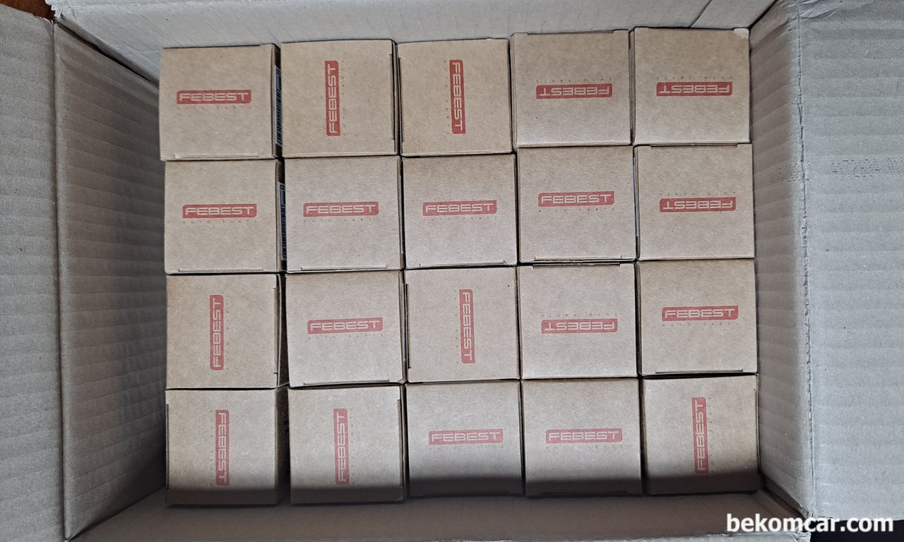 FEBEST 프론트 콘트롤암 부싱 TAB-100, 이번에 수입한 제품중 일부가 DHL로 먼저 도착했다. FEBEST사 TAB-100 프론트 콘트롤암 부싱이다. 포장상태도 매우 좋다.|베콤카 (bekomcar.com)