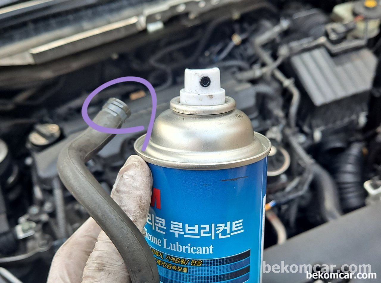 실리콘 스프레이는 고무호스 연결등 차량 정비에 필수품이다, 실리콘스프레이 제품중 3M사의 실리콘스프레이|ベコムカー (bekomcar)