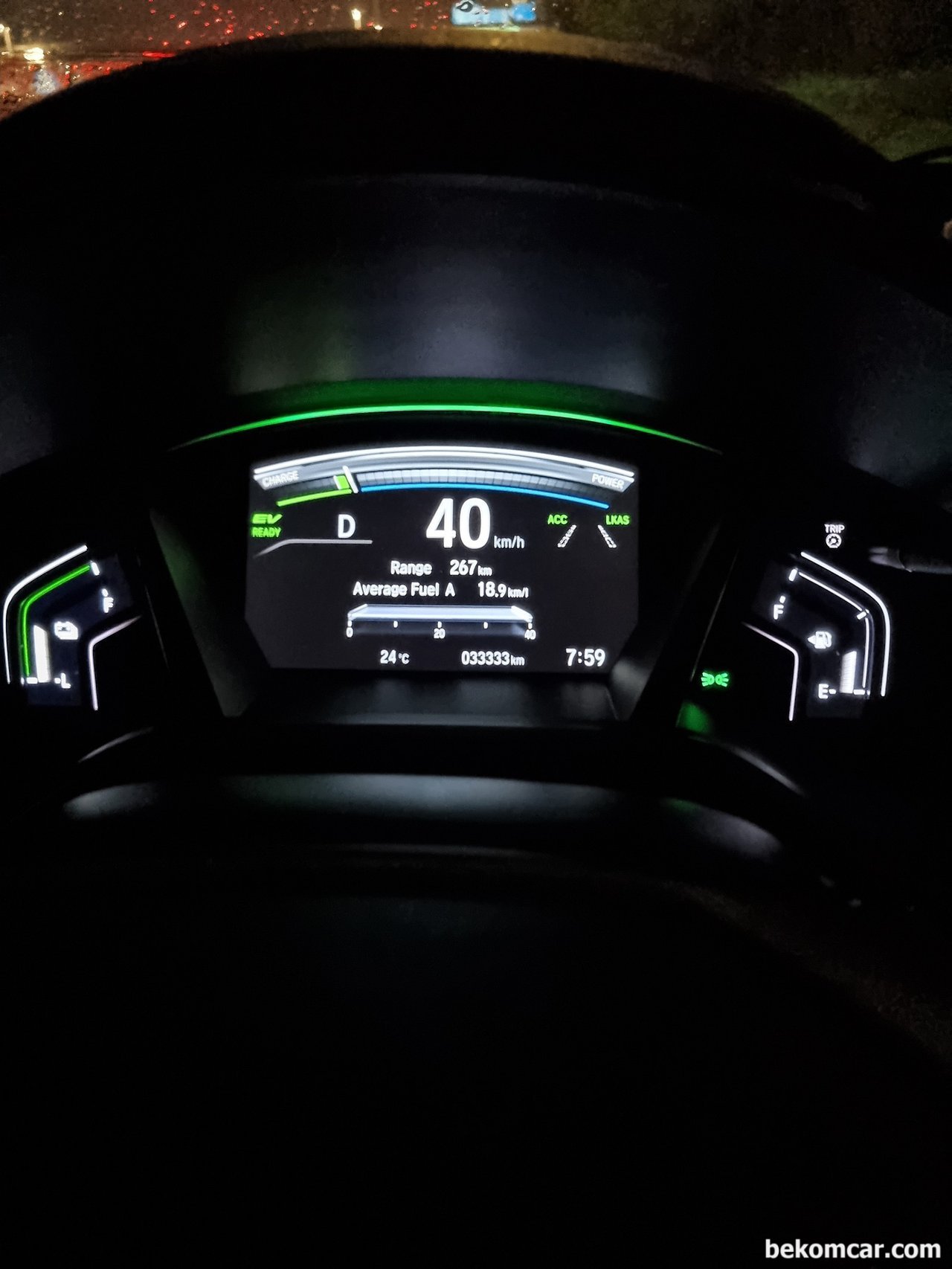 혼다 CR-V 5.5세대 하이브리드 계기판사진, 혼다 CR-V 5.5세대 하이브리드 계기판사진. 사진: CR-V owner's club, https://cafe.naver.com/crv/95548|베콤카 (bekomcar.com)