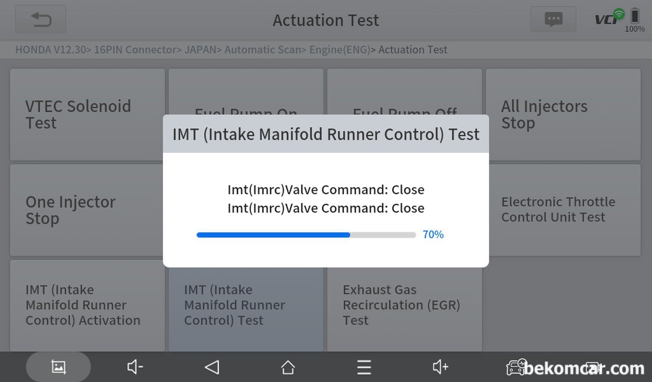 P1077 P1078 IMRC (IMT) 고장코드 동작여부, 진단기작동 테스팅, IMT 고장코드 P1077등이 있는경우 가장 먼저 진단기로 실제 동작시험을 해본다. IMRC 고장코드의 경우 가장먼저 엔진오일 레벨 및 오염도등 기본부터 체크해야 한다. 다음에 실제동작 여부를 확인해본다.|ベコムカー (bekomcar)