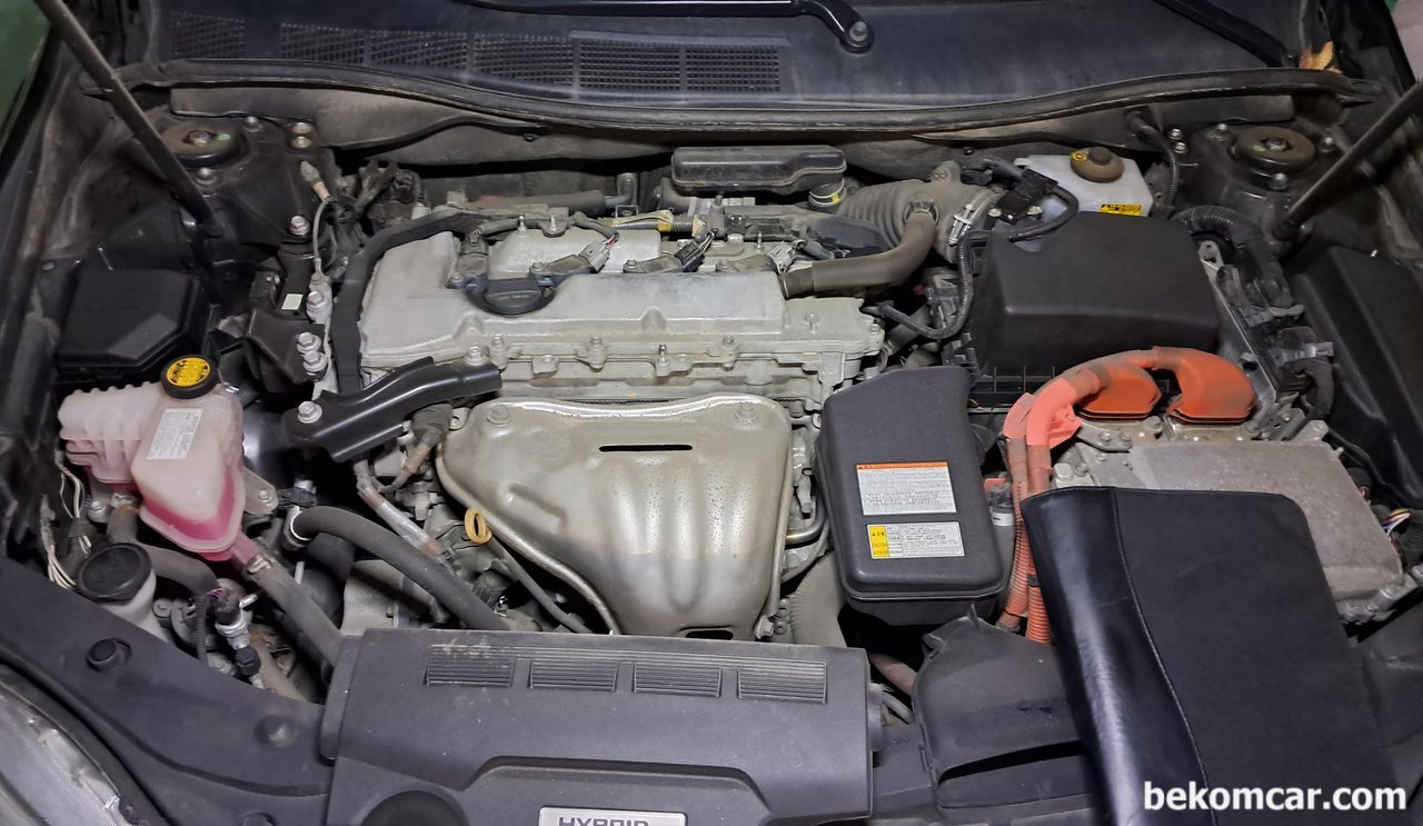 TOYOTA, 2015, 캠리 하이브리드, 약 130,000km 기본점검, TOYOTA, 2015, 캠리 하이브리드 7세대, 약 130,000km 엔진룸 육안점검, 상태가 매우 좋다.|베콤카 (bekomcar.com)